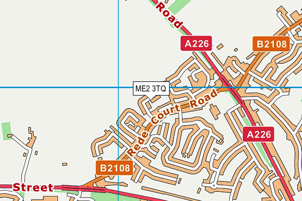 ME2 3TQ map - OS VectorMap District (Ordnance Survey)