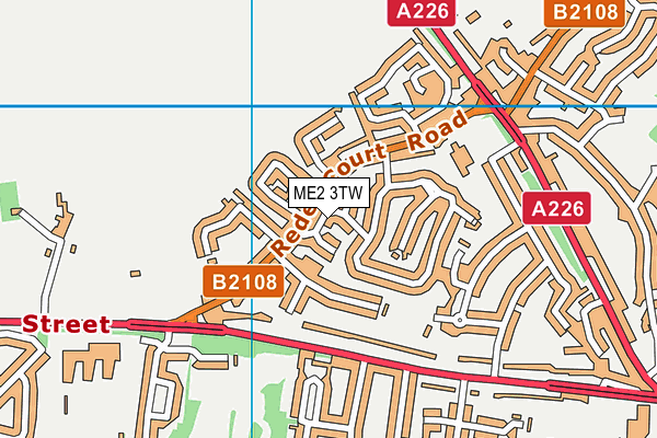 ME2 3TW map - OS VectorMap District (Ordnance Survey)