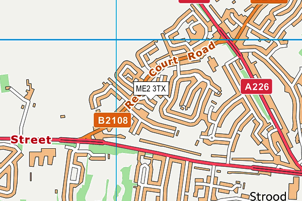 ME2 3TX map - OS VectorMap District (Ordnance Survey)