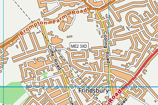 ME2 3XD map - OS VectorMap District (Ordnance Survey)