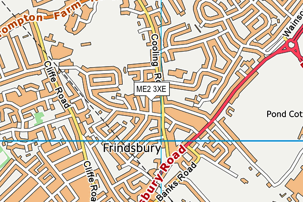 ME2 3XE map - OS VectorMap District (Ordnance Survey)
