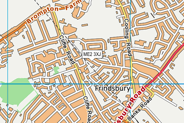 ME2 3XJ map - OS VectorMap District (Ordnance Survey)