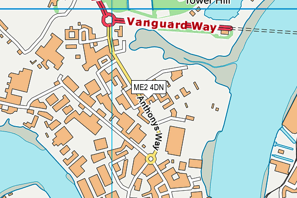 ME2 4DN map - OS VectorMap District (Ordnance Survey)