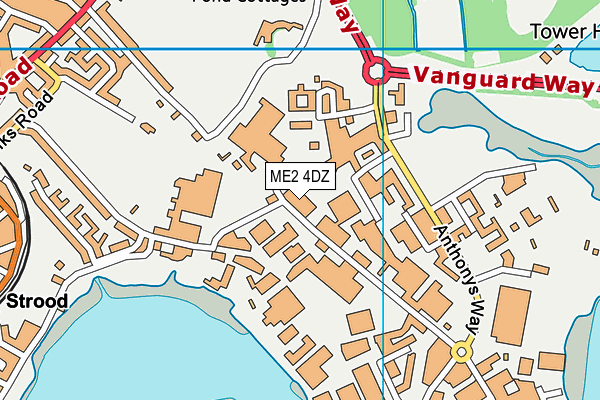 ME2 4DZ map - OS VectorMap District (Ordnance Survey)