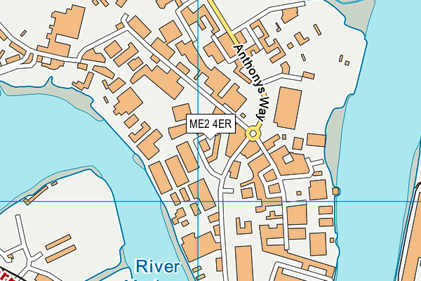 ME2 4ER map - OS VectorMap District (Ordnance Survey)
