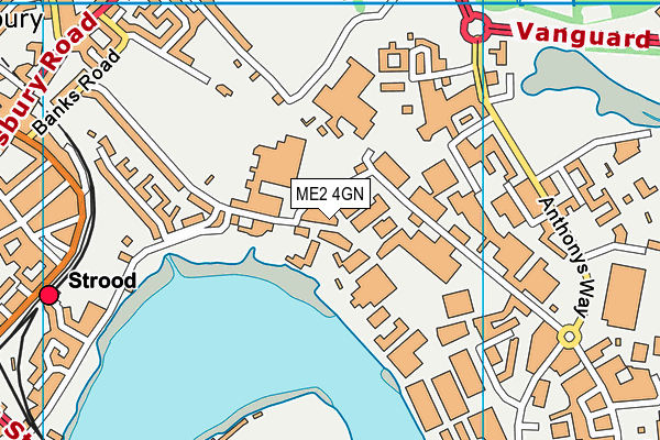 ME2 4GN map - OS VectorMap District (Ordnance Survey)