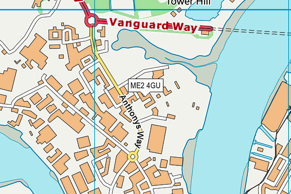 ME2 4GU map - OS VectorMap District (Ordnance Survey)