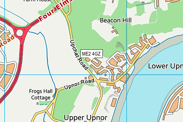 Map of UPNOR HILLVIEW PARKSIDE COMPANY LIMITED at district scale