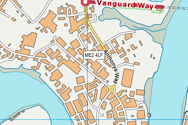 ME2 4LF map - OS VectorMap District (Ordnance Survey)