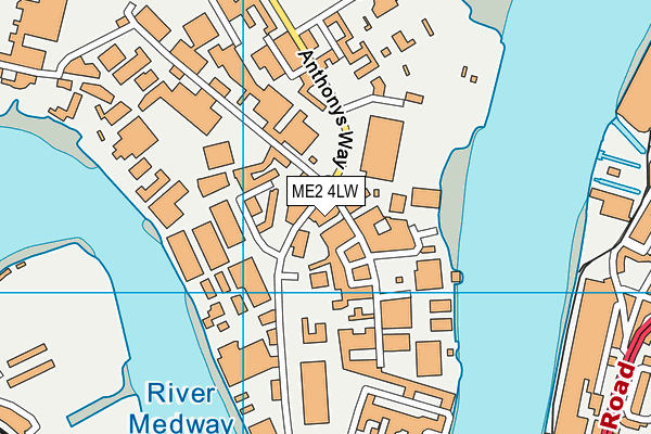 ME2 4LW map - OS VectorMap District (Ordnance Survey)
