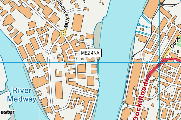 ME2 4NA map - OS VectorMap District (Ordnance Survey)