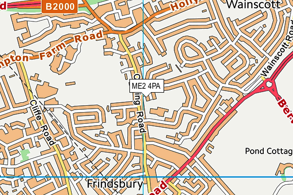 ME2 4PA map - OS VectorMap District (Ordnance Survey)