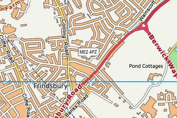 ME2 4PZ map - OS VectorMap District (Ordnance Survey)