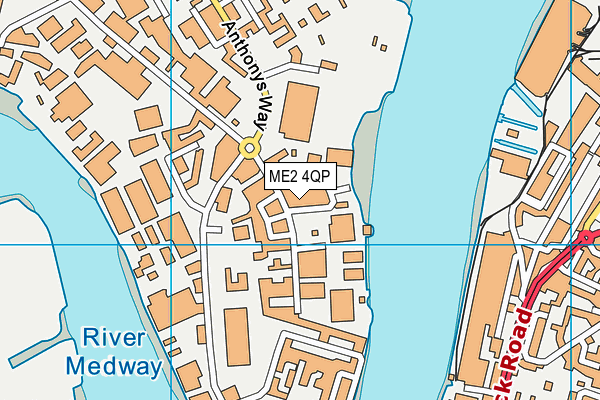 ME2 4QP map - OS VectorMap District (Ordnance Survey)