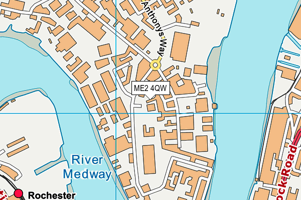 ME2 4QW map - OS VectorMap District (Ordnance Survey)