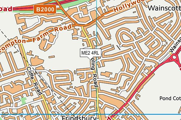ME2 4RL map - OS VectorMap District (Ordnance Survey)