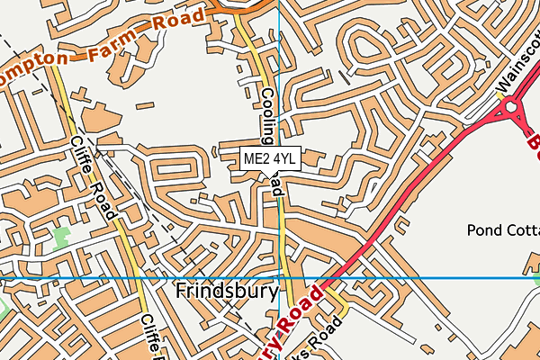 ME2 4YL map - OS VectorMap District (Ordnance Survey)