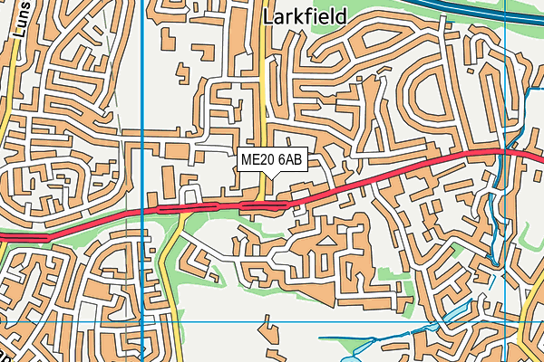 ME20 6AB map - OS VectorMap District (Ordnance Survey)