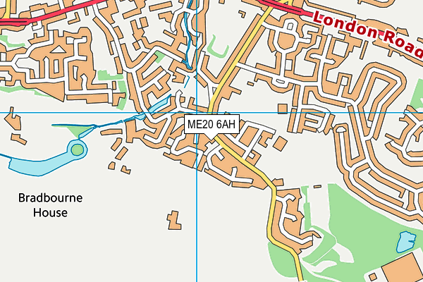 Ditton Community Centre map (ME20 6AH) - OS VectorMap District (Ordnance Survey)