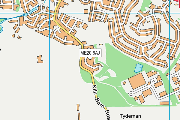 ME20 6AJ map - OS VectorMap District (Ordnance Survey)