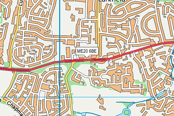 ME20 6BE map - OS VectorMap District (Ordnance Survey)