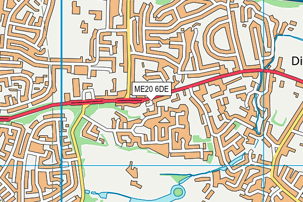 ME20 6DE map - OS VectorMap District (Ordnance Survey)