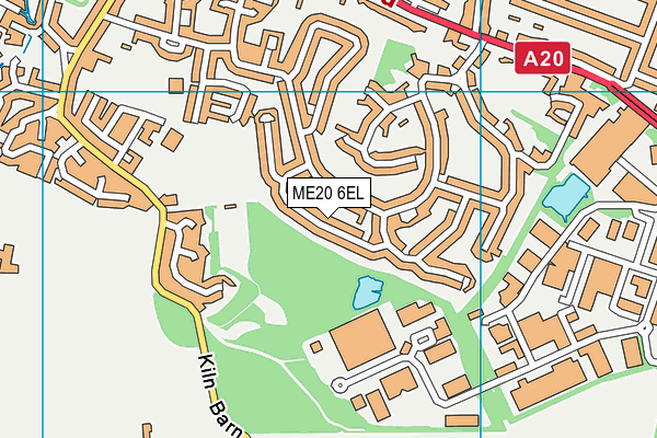 ME20 6EL map - OS VectorMap District (Ordnance Survey)