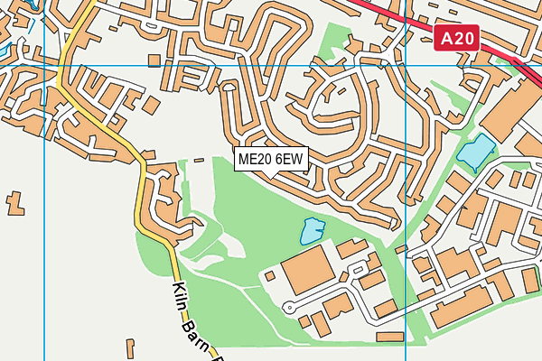 ME20 6EW map - OS VectorMap District (Ordnance Survey)