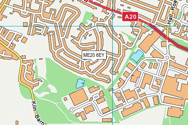 ME20 6EY map - OS VectorMap District (Ordnance Survey)