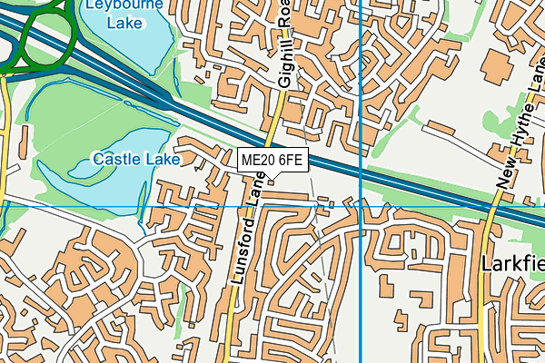 ME20 6FE map - OS VectorMap District (Ordnance Survey)