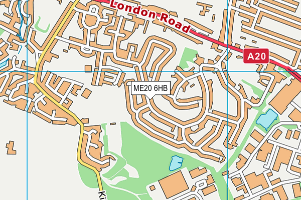 ME20 6HB map - OS VectorMap District (Ordnance Survey)