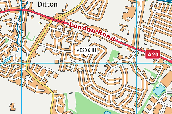 ME20 6HH map - OS VectorMap District (Ordnance Survey)