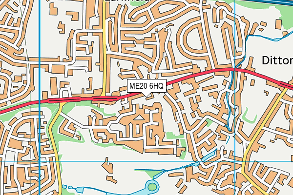 ME20 6HQ map - OS VectorMap District (Ordnance Survey)