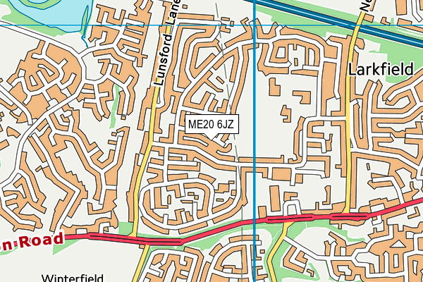 ME20 6JZ map - OS VectorMap District (Ordnance Survey)