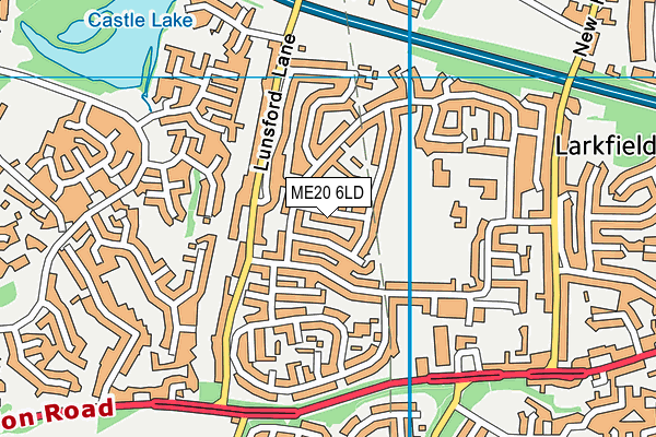 ME20 6LD map - OS VectorMap District (Ordnance Survey)