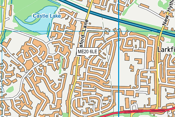 ME20 6LE map - OS VectorMap District (Ordnance Survey)