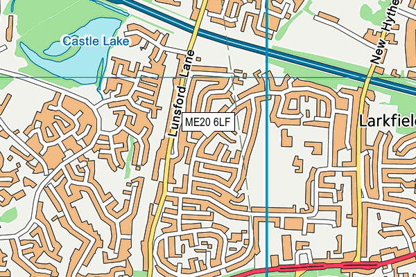 ME20 6LF map - OS VectorMap District (Ordnance Survey)