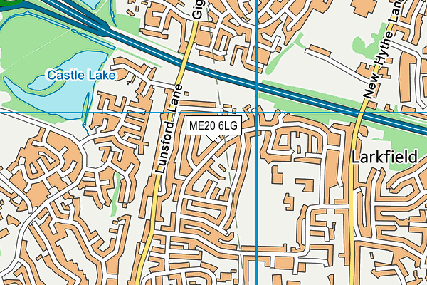 ME20 6LG map - OS VectorMap District (Ordnance Survey)