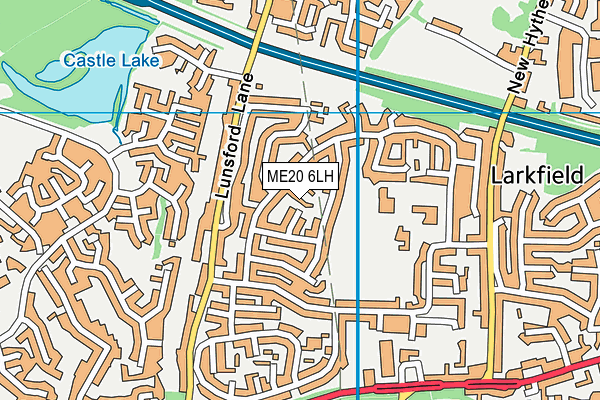 ME20 6LH map - OS VectorMap District (Ordnance Survey)
