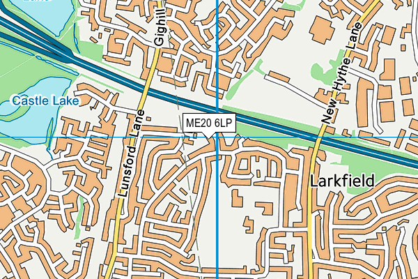 ME20 6LP map - OS VectorMap District (Ordnance Survey)
