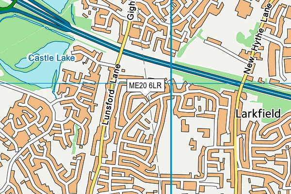 ME20 6LR map - OS VectorMap District (Ordnance Survey)