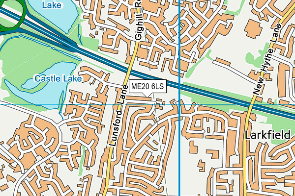 ME20 6LS map - OS VectorMap District (Ordnance Survey)