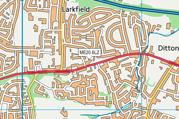 ME20 6LZ map - OS VectorMap District (Ordnance Survey)