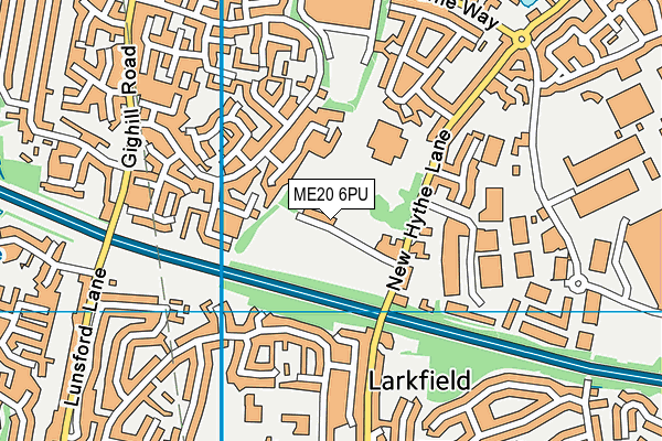 Larkfield Village Hall map (ME20 6PU) - OS VectorMap District (Ordnance Survey)