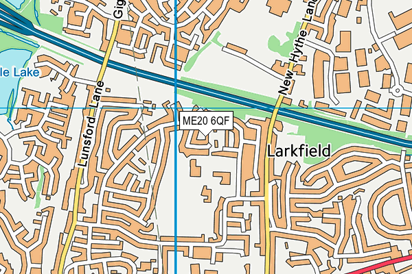 ME20 6QF map - OS VectorMap District (Ordnance Survey)