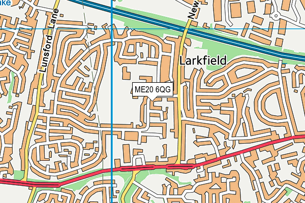 ME20 6QG map - OS VectorMap District (Ordnance Survey)