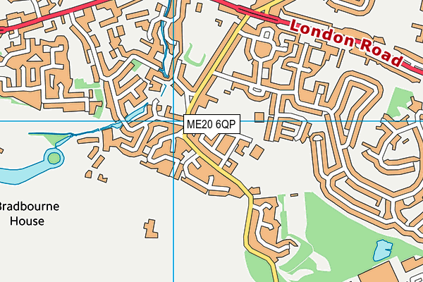 ME20 6QP map - OS VectorMap District (Ordnance Survey)