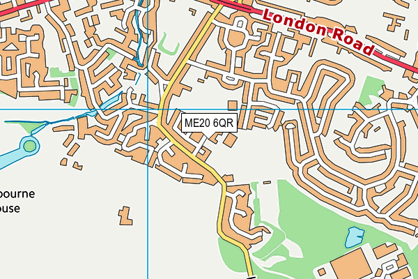 ME20 6QR map - OS VectorMap District (Ordnance Survey)