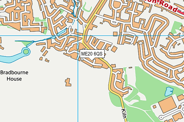 ME20 6QS map - OS VectorMap District (Ordnance Survey)