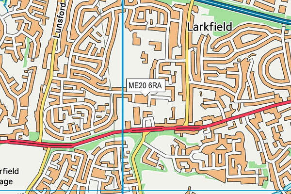 ME20 6RA map - OS VectorMap District (Ordnance Survey)